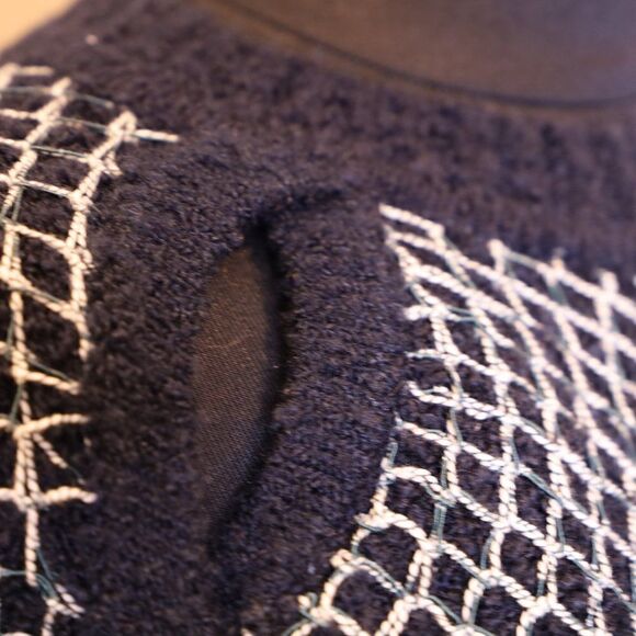 Jonathan Simkhai Fence Chenille Cut Out Cropped Sweater Sz S - Picture 8 of 9